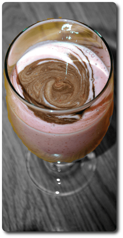 Strawberry Chocolate Swirl Smoothie Image
